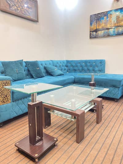 centre table with 2 side tables