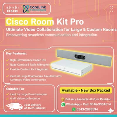 Cisco Room Kit Pro | CS-KITPRO-K9 | Complete Video Conferencing