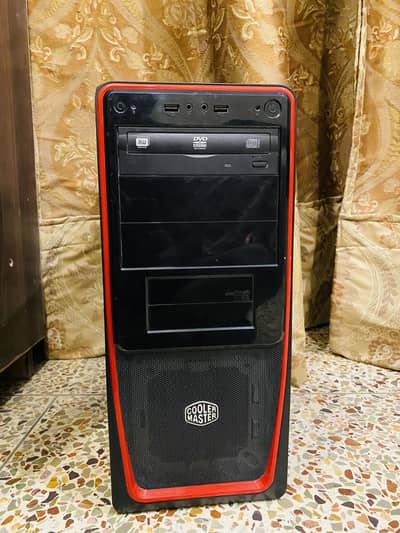 Cooler master gaming casing transparent side panel and 1 server fan