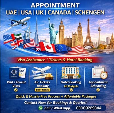 Visa & Appointment Services – UAE | USA | UK | Canada | Schengen