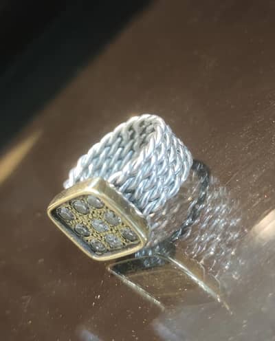 White Haqiq Silver Ring