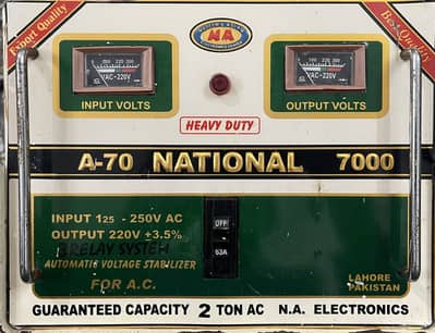 A-70 National 7000 3 step Voltage Stabliser