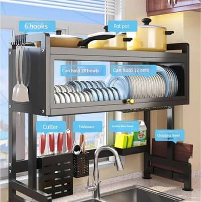 Over Sink Dish drying Flip Kitchen Rack