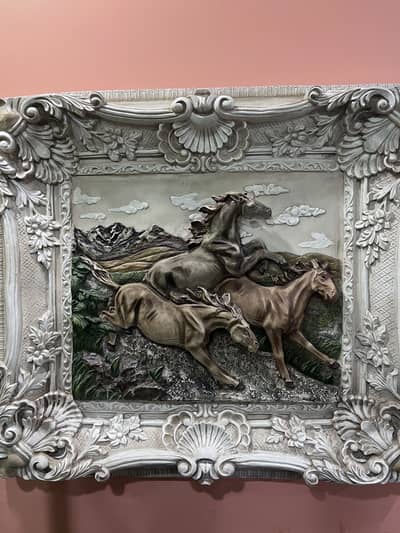 3D wall hanging, beautiful running horses