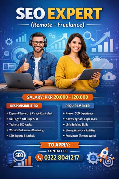 SEO Expert Required | Seo Jobs | Freelance Jobs | Urgent Hiring