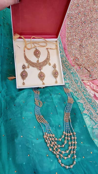 Royal Bridal / Party Wear Dress with Matching Jewellery Set