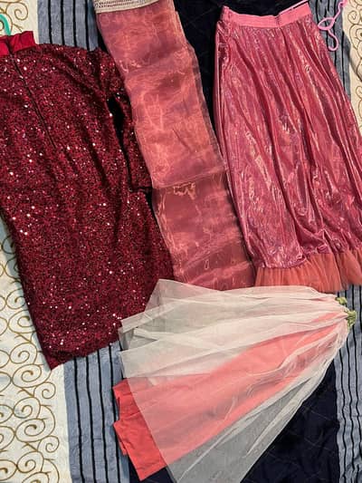 Red lengha choli