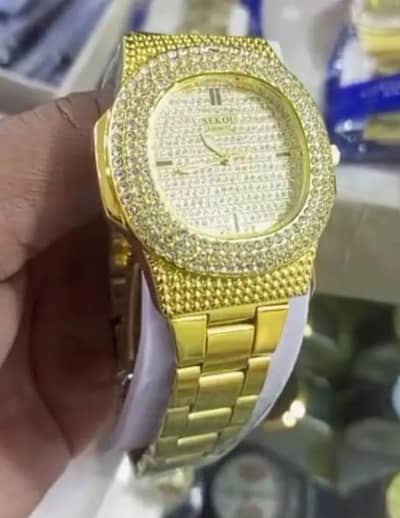 mens water resistant quartz watch ⌚ with free delivery