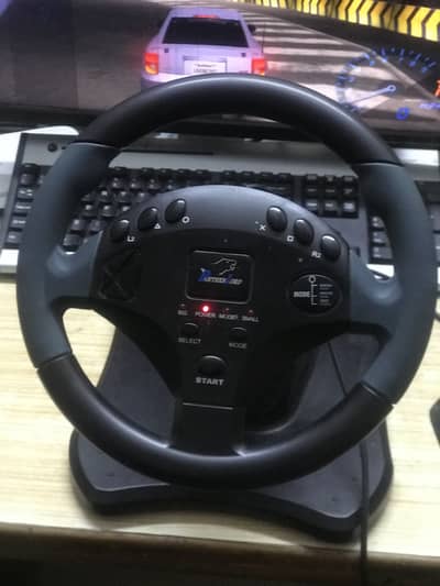 STEERING WHEEL FOR PC AND PS2
