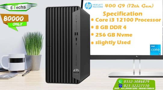 Hp 400 G9 Tower PC Core i3 12th Generation Only in 80K