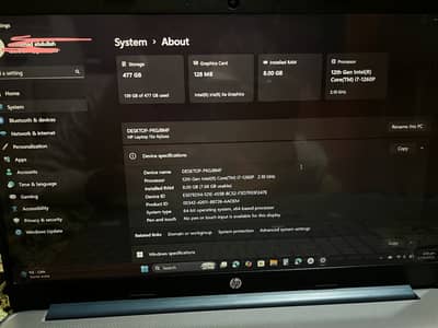 HP 15s i7 12th gen with 8gb ram ddr4 512gb nvme Laptop brand new