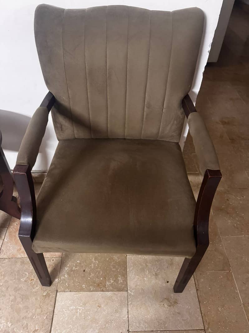 Two chairs with table 1