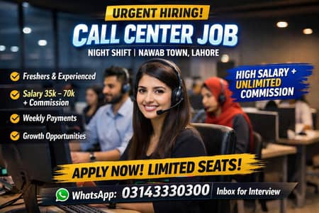 URGENT HIRING – Call Center Staff Required (Night Shift)