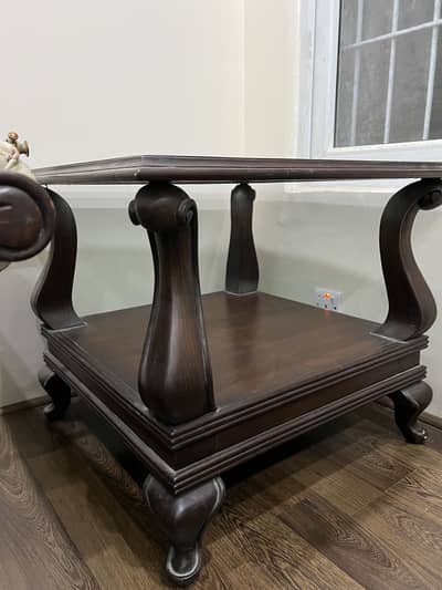 Solid wood coffee table set