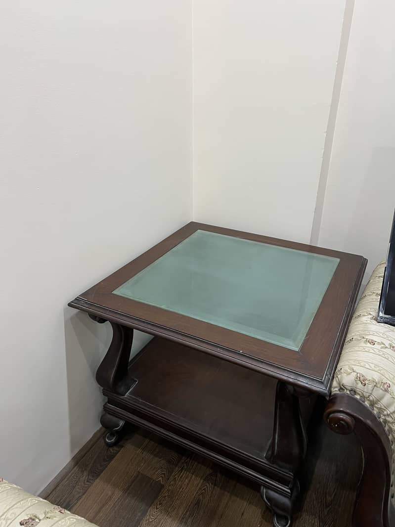 Solid wood coffee table set 5