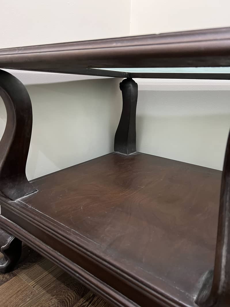 Solid wood coffee table set 7