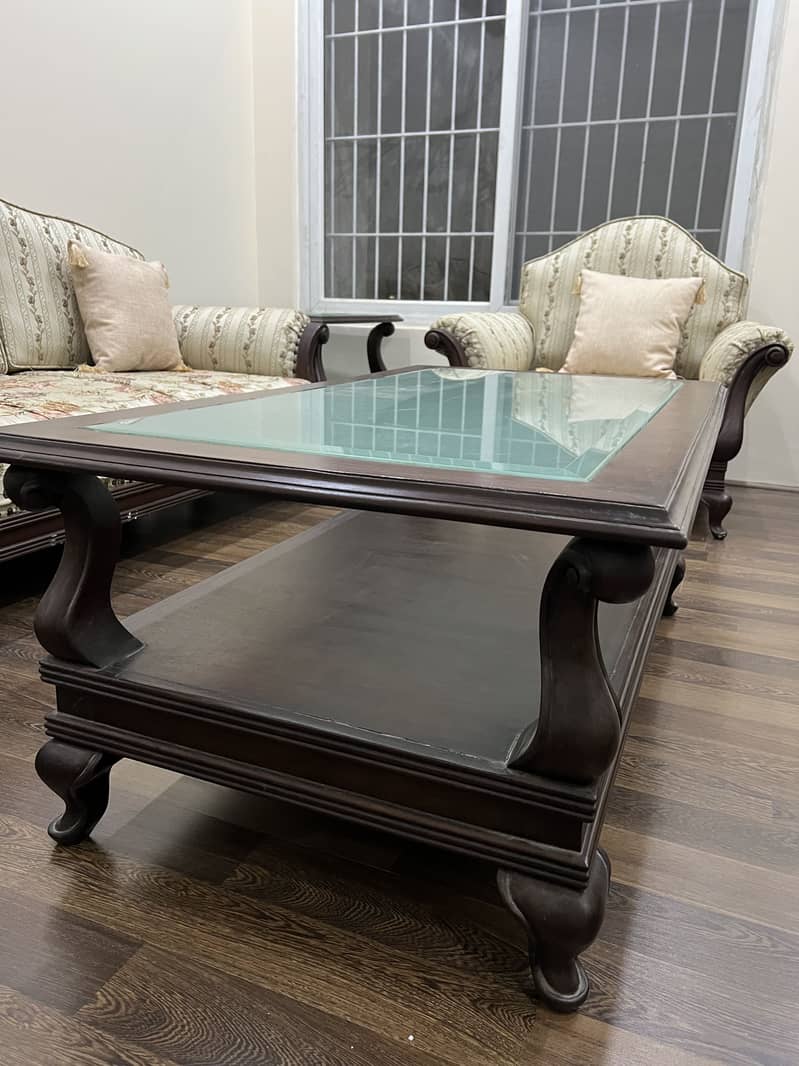 Solid wood coffee table set 10