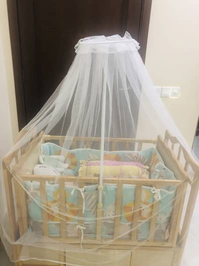 Baby wooden cot