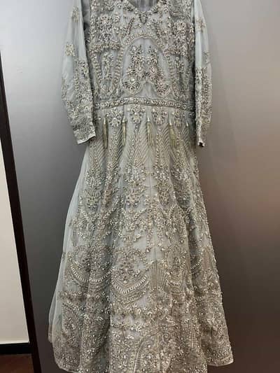 Grey Karachi Embroided Maxi
