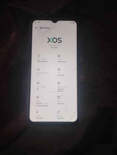 infinix smart 7 4 64 only mobile ha touch crack 1000 Ka change ho gay