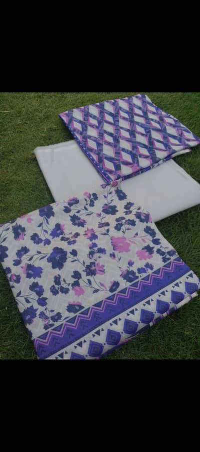 3 piece  printed lawn  suit