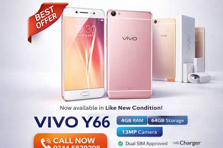 Vivo Y66 – Like New Condition | 4GB RAM 64GB Storage | Dual SIM | Box