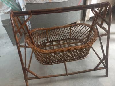 Premium Natural Cane Baby Cot – Strong & Stylish.