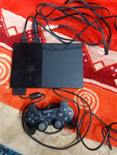 Sony PS2 With Controller & Video Cable – 100% OK Condition