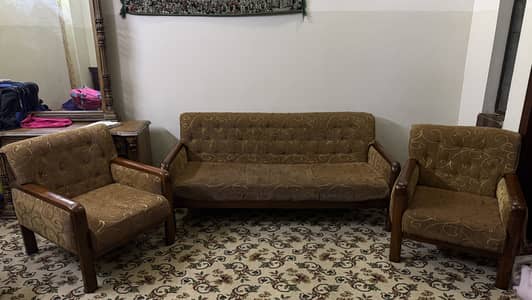 5-Seater Wooden Sofa Set