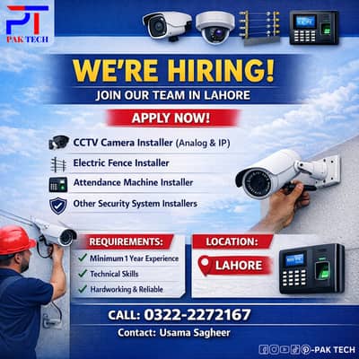 CCTV Camera (Analog & IP) Electric Fence Attendance Machine Installers