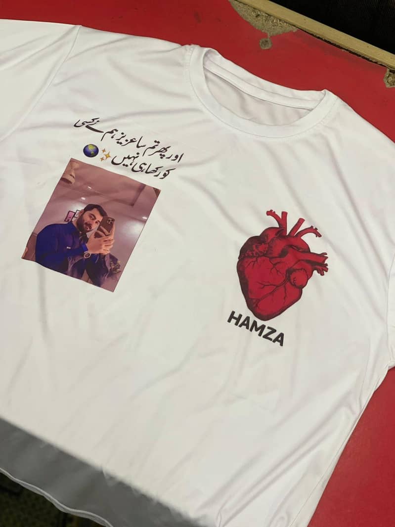 اپنی مرضی کے نام، شاعری، تصویر یا لوگو والی شرٹ بنوائیں 0