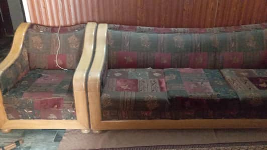 pure wooden 7 seater sofa set