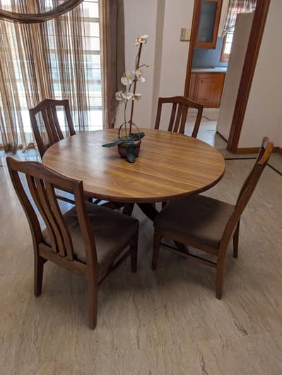 Solid wood dining table