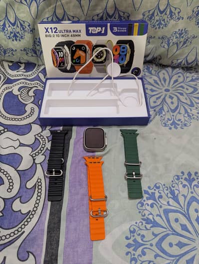 X12 Ultra Max Smartwatch (49mm) – 3 Bands Edition