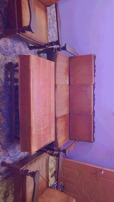 Sofa Set 5 Seater with Table Clean Material