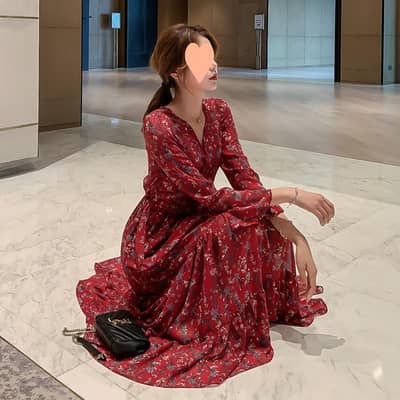 Long skrit with sleeve trendy for spring