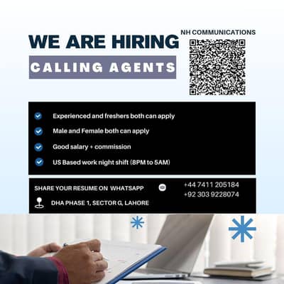 We are hiring male and female call center representative in Lahore
