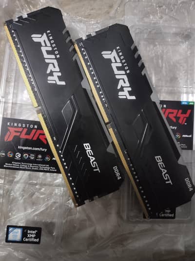 Kingston fury beast rgb ram 16gb 8x2 3200 mhz brand new