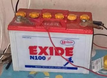 Exide battery 100 mah