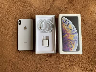 Complete BOX iPhone Xs Max 256gb White DUAL SIM PTA APPROVE