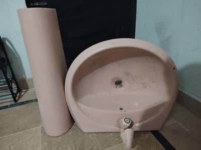 Wash Basin in Pink Color