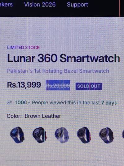 Lunar 360 smart metal watch