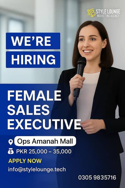 Female Sales Executive – Multiple Vacancies (6 Positions)