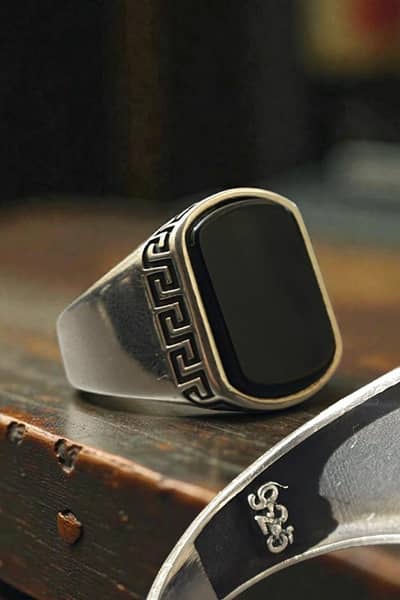 Turkish 925 Sterling Silver Ring – Black Onyx Style – Premium Quality