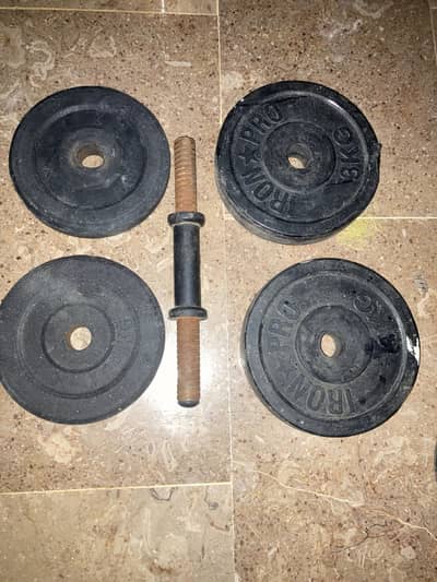 Dumbell Rubber coated weight plates