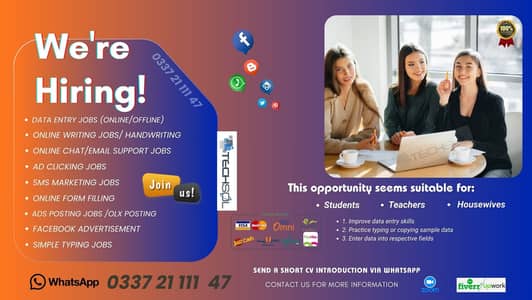 Part-Time / Full-Time Online Data Entry Jobs   – Work From Home  --