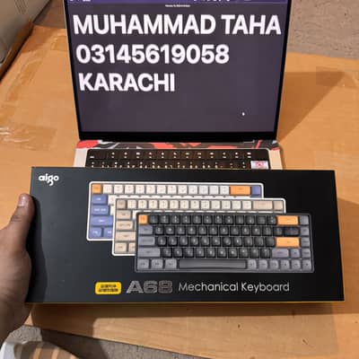 AIGO A68 Tri-Mode 65%, Hot-Swappable, USB Type-C, Mechanical Keyboard