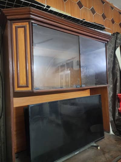 wooden antique showcase led tv console media wall cabinet storage box