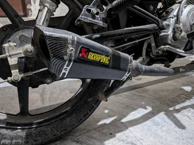 YBR G Heavy Sound Akrapovic Exhaus with Firekit and Bent Pipe
