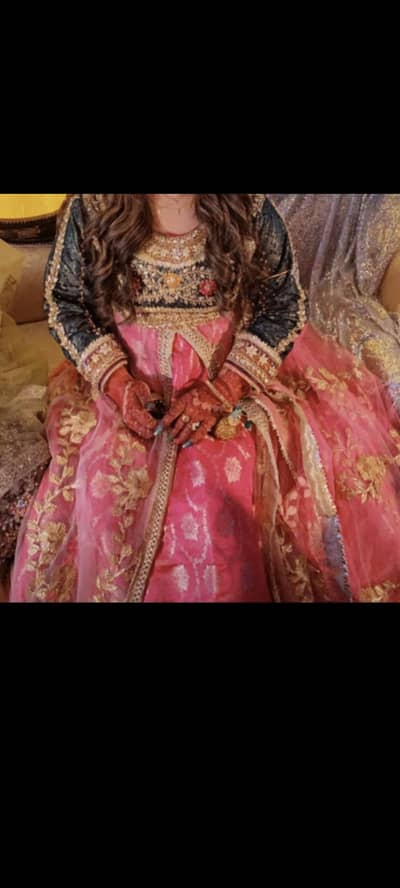 mehndi bridal dress double maxi